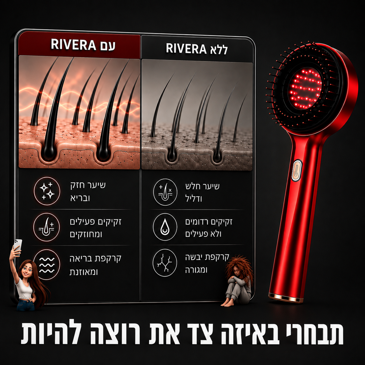 RIVERA – מכשיר טיפוח ועיסוי לקרקפת